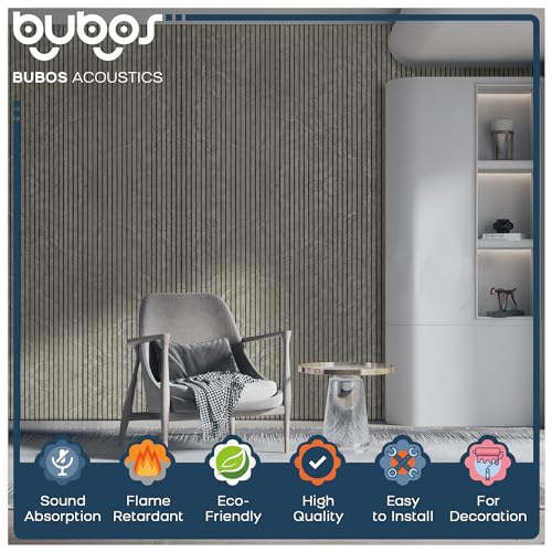 BUBOS 4-Pack Acoustic Panels 47.2"x23.6", Peel & Stick Sound Wall Panels - color: Noir