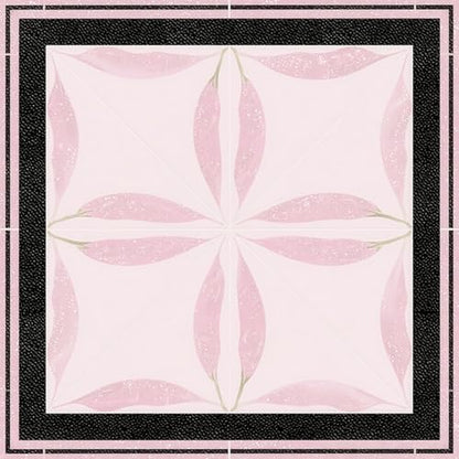 HOMETITUTE Pink Glitter Leaf Petal Floor 12in Vinyl Tile - color: Pink