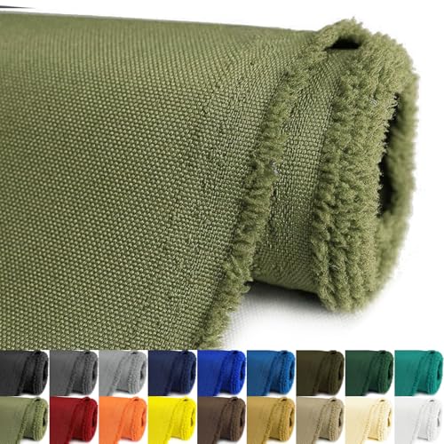 Waterproof Canvas Fabric by The Yard 600D Upholstery 58x108in Olive Green - color: Olive Green, size: 3 Yard