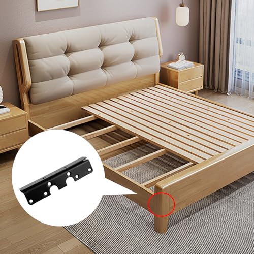Wood Bed Rail Hook Plates,Heavy Duty Bed Rail Fittings with Screws for Connecting Wood and Headboards,Bed Frame Brackets Replacement Bed Parts,Brackets - size: Bracket