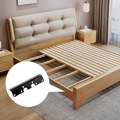 Wood Bed Rail Hook Plates,Heavy Duty Bed Rail Fittings with Screws for Connecting Wood and Headboards,Bed Frame Brackets Replacement Bed Parts,Brackets - size: Bracket