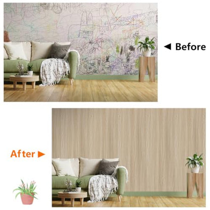 Wood Grain Contact Paper Walnut Wood Peel and Stick Wallpaper - color: Walnut, size: 15.7" x 118"