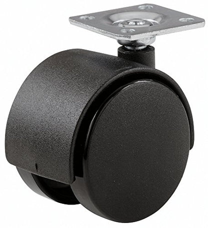 Shepherd Hardware 9401 1-5/8-Inch Office Chair Caster, Twin Wheel, 1-1/2-Inch Sq. Plate, 40-lb Load Capacity, 2-Pack - style: 1-5/8" wheel, 1-1/2" Sq. plate
