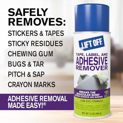 Lift Off Tape, Label, & Adhesive Remover, 12 oz, 40211