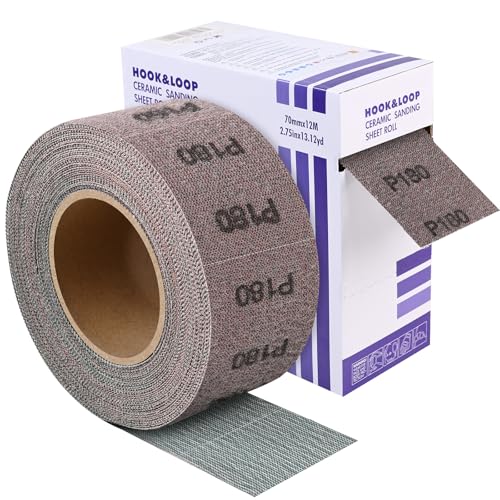 2-3/4" 180 Grit Ceramic Mesh Sandpaper Roll for Sanding Block - style: 2-3/4inch 180Grit