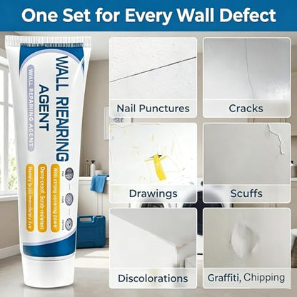Wall Repair Paste, 2 Pack Wall Mending Agent for Holes & Cracks - Wall Repair Paste for Nail Holes for Nail Holes, Dents & Small Damage