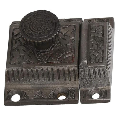 A29 Cabinet Latch, Cast Iron, Windsor Design, Antique Iron Finish - color: Antique Iron-A