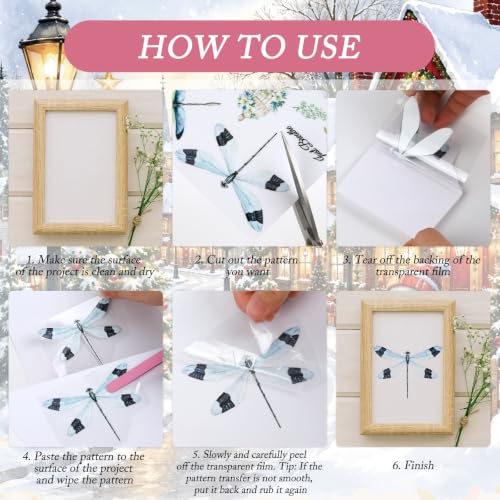 16 Pcs Christmas Rub on Transfers for Crafts Furniture - color: Christmas