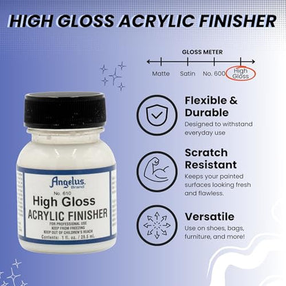 Angelus 610 High Gloss Acrylic Finisher, Clear