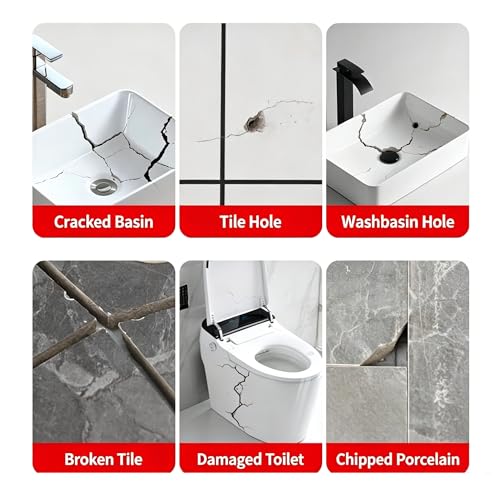 Self-Adhesive Bathtub Repair Kit & Vinyl Siding Patch Kit for Tub Crack, Hole, Wall Repair. Waterproof Shower Wall Cover & Plastic Bathtub Wall Solution, White Bathroom&Tub Repair Kit with Patch
