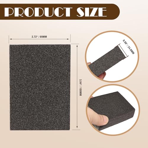 8pcs Sanding Blocks Assortment Kit, Sponge Sand Block Washable and Reusable, Wet & Dry Sandpaper Block for Wood Metal Drywall and Furniture Paint - 120/220 Grit - size: 120/220 Grits