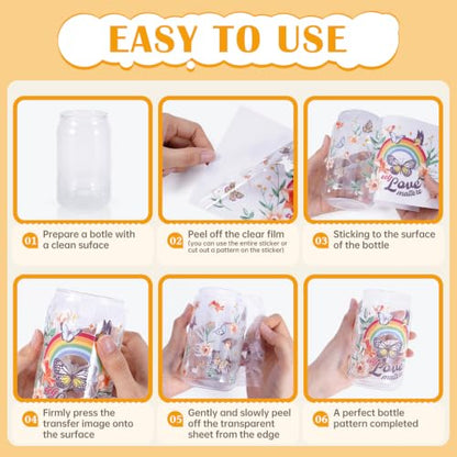 Fall Rub on Transfers for Crafts Vintage Pumpkin Maple Stickers Decals - style: Pumpkin