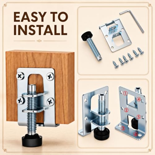 Kenning 24 Pack Cabinet Leveling Feet L Shaped Furniture Legs, Silver - color: Silver