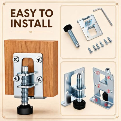 Kenning 24 Pack Cabinet Leveling Feet L Shaped Furniture Legs, Silver - color: Silver