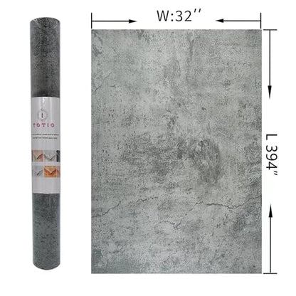 TOTIO Extra Wide Concrete Cement Texture Wallpaper Peel Stick Dark Grey Countertop Contact Paper 32x394inch Matte Thicken Adhesive Waterproof Vinyl Wall Sticker for Bedroom Living Room [Cement Gray] - color: Cement Gray, size: 32" x 394"