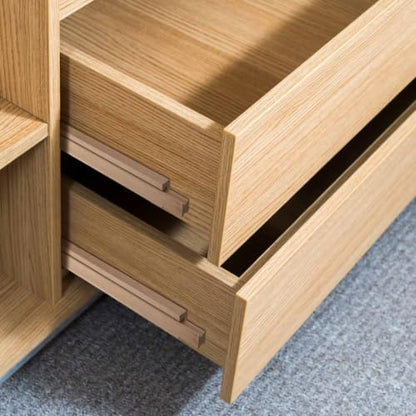Maitys 4 Pcs Wooden Drawer Slide, 14 Inch Wood Bottom Mount Guide Track - size: 14 Inch