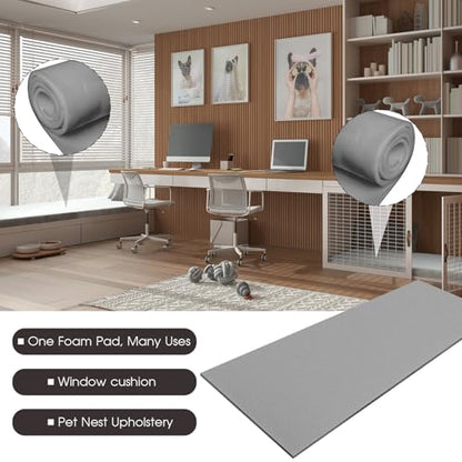 Amylove 1 Pack Upholstery Foam Sheet, 1/2" X 24" X 72", Gray - color: Gray, size: 1/2" X 24" X 72"