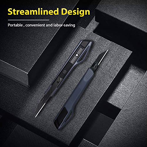 MANUFORE 5pcs 9mm Snap-off Knives with 30-Degree Precision Blade - size: 5pcs black knife