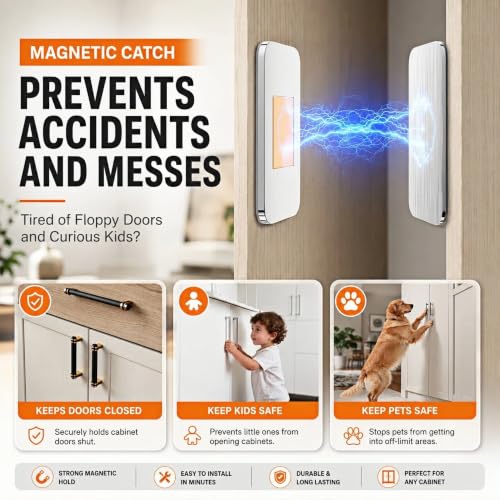 6 Pack Magnetic Cabinet Door Catch, Cabinet Magnets for Closure
