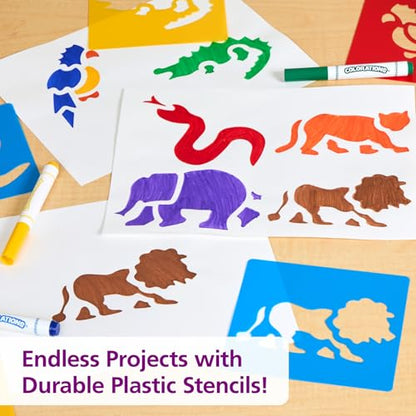 Washable Plastic Jungle Stencils - Set of 6 - style: Jungle 6PK