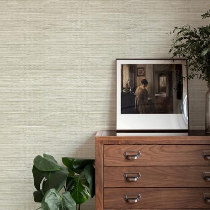 Rugreat Textured Grasscloth Wallpaper Peel and Stick 472inL 17.3inW - size: 17.3"×472"