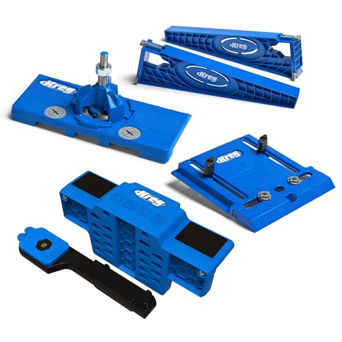 Kreg Cabinet Hardware Tool Kit – Cabinet Door Mounting, Concealed Hinge, Drawer Slide (2-Pack) & Pull Jig – All-in-One Installation Set