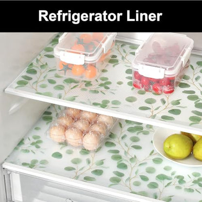Cooyes Shelf and Drawer Liners for Kitchen Cabinets, Non Adhesive Liner - color: Eucalyptus Green, size: 11.8"W x 360"L