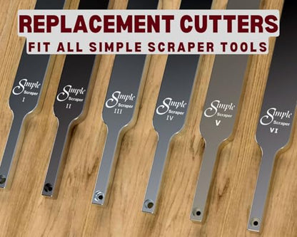 Simple Woodturning Tools Authentic Replacement Carbide Cutter for Simple Scraper Tools, Fits Simple Scraper I, II and III. (Rectangle Cutter)
