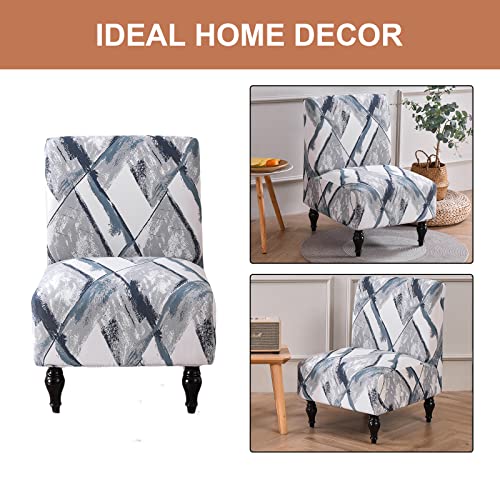 Eco-Ancheng Armless Chair Slipcover - Removable, Washable, Printed Accent Chairs for Living & Dining Room - color: A5