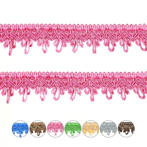 10 Yard Braid Trim 0.98" Wide Basic Fabric Gimp-Pink - color: pink