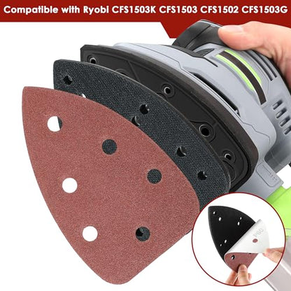 1 Pcs Mouse Sander Replacement Pads with 30 Pcs Sandpaper