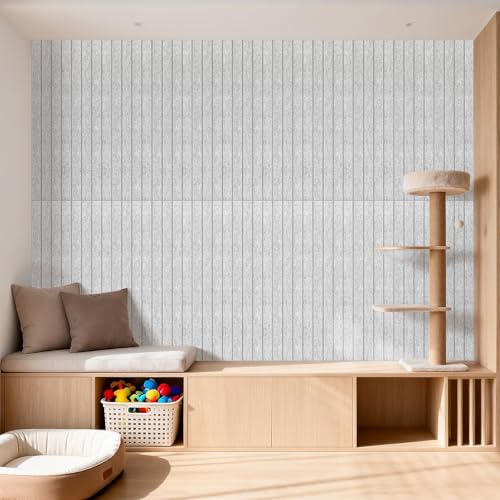 6 Pack 47.2"x23.6" Acoustic Panels, Sound Absorbing Panels, Silver Grey - color: Silver Grey, size: 47.2" x 23.6"