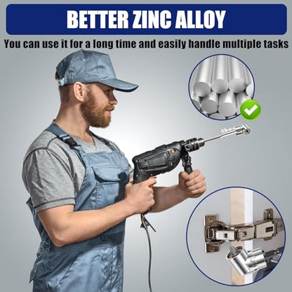 105° Right Angle Drill Adapter Set, Long & Short with Bits for Tight Space