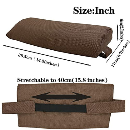 Zero Gravity Chair Set of 2 Replacement Pillow Headrest with Elastic Band, Universal Soft Removable Padded Cushion Head Pillow for Zero Gravity Lounge Chair, Folding Patio Lawn Recliner Chair, Brown - color: Brown, size: 2 Pack