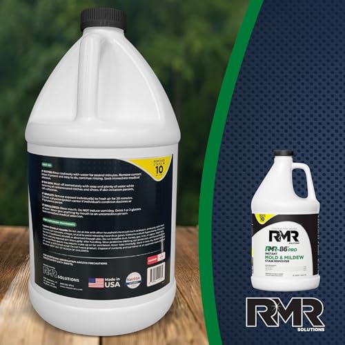 RMR-86 Pro Contractor Grade Mold Stain & Mildew Stain Remover Cleaning Solution, Professional Quality Formula, 1 Gallon - size: 128 Fl Oz (Pack of 1)