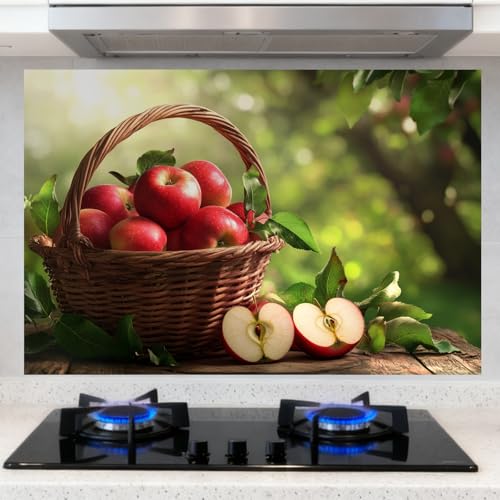 Nuxovilar Peel and Stick Backsplash, 11.8" x 35.4" 2 Panels (1 Set) - color: L-Red Apple