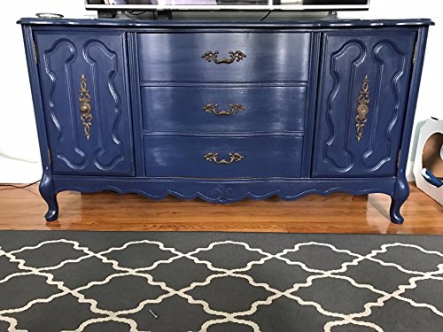 Retique It Chalk Furniture Renaissance Furniture & Cabinet Paint, 32 oz (Quart), Black Indigo, 32 Fluid Ounces - color: Black Indigo, size: 32 Fl Oz (Pack of 1)