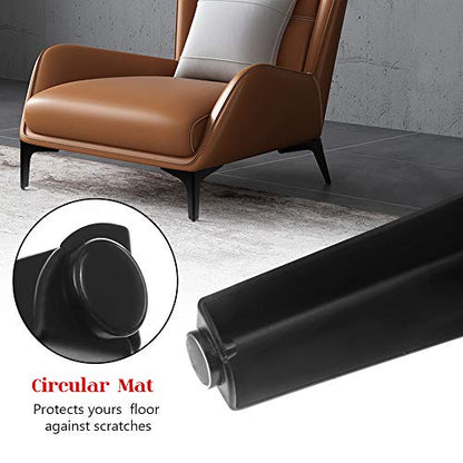 4 Pack 4 Inch Furniture Legs, Black Metal Polished Triangle Feet - color: Matte Black, size: 4 inches, 4 Pcs