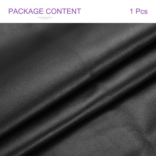 DMiotech 1 Pack 12 Inch x 53 Inch Faux Leather Sheet Furniture Cover Fabric Skin Black PU Leather Roll for Handmade DIY Craft Projects - color: Black, size: 12 Inch x 53 Inch