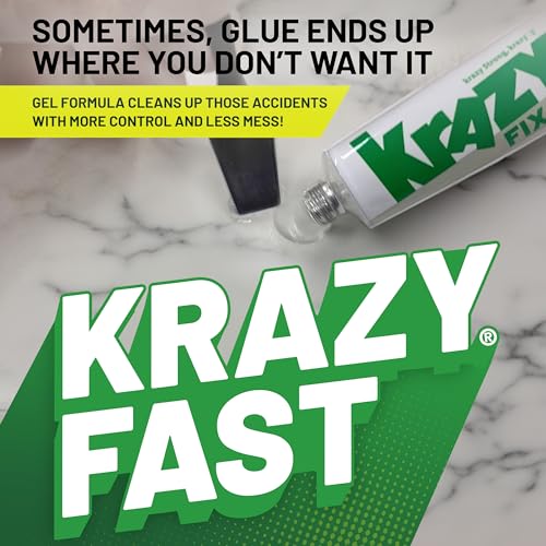 Krazy Fix Super Glue Remover, Gel Formula (2 x 0.3 oz Tubes)