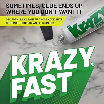 Krazy Fix Super Glue Remover, Gel Formula (2 x 0.3 oz Tubes)