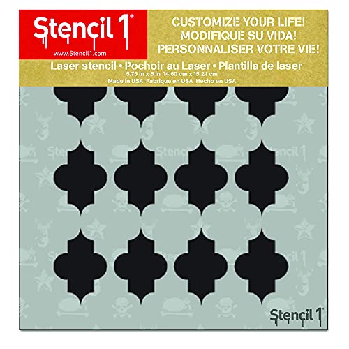 Stencil1 x 6-inch Stencil-Quatrefoil Large - color: Larger Quatrefoil Stencil 5.75" x 6"