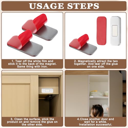 6 Pack Cabinet Magnetic Catch, Ultra Thin Door Catch