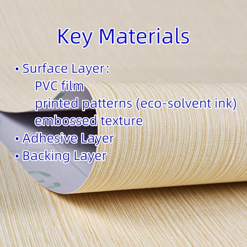 Haimin Grasscloth Wallpaper Textured 24in X 393in Fabric Contact Paper Textured Linen Wall Paper Peel and Stick Self-Adhesive Thick Vinyl Embossed Wallpaper (Yellow) - color: Yellow