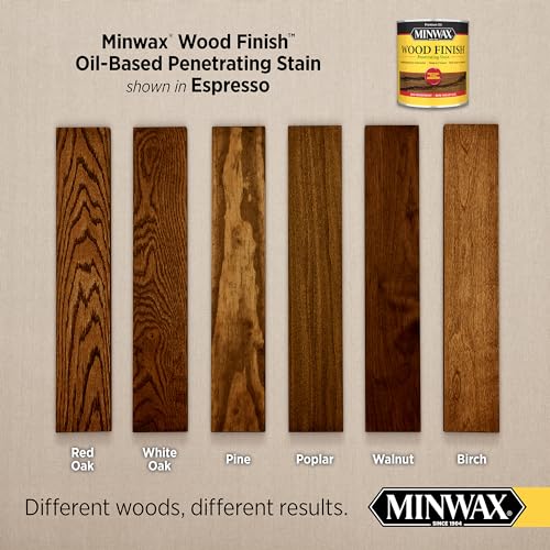 Minwax 1 qt Minwax 70050 Espresso Wood Finish Oil-Based Wood Stain - color: Espresso, size: 0.25 Gallon