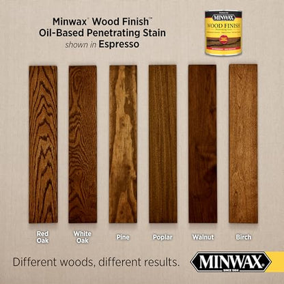 Minwax 1 qt Minwax 70050 Espresso Wood Finish Oil-Based Wood Stain - color: Espresso, size: 0.25 Gallon