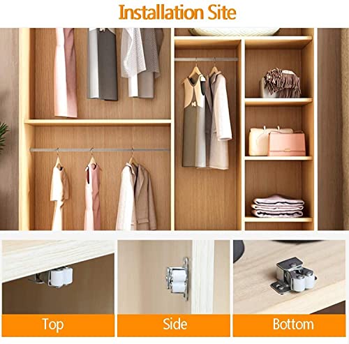 XMHF Ball Roller Catches Double Catch Bronze Tone Door Latch with Installation Screws for Cabinet Drawer Closet Pack of 10