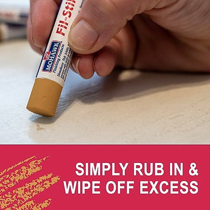 MOHAWK Finishing Products Fill Stick (Fil-Stik) Putty Stick for Wood Repair (Honey Maple)- Rub On Semi-Soft Wax Filler Stick