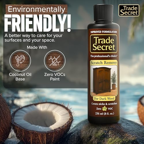 Trade Secret Dark Wood Scratch Remover for Furniture and Floors, 8 oz - color: Dark Wood Tones
