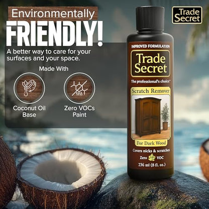 Trade Secret Dark Wood Scratch Remover for Furniture and Floors, 8 oz - color: Dark Wood Tones